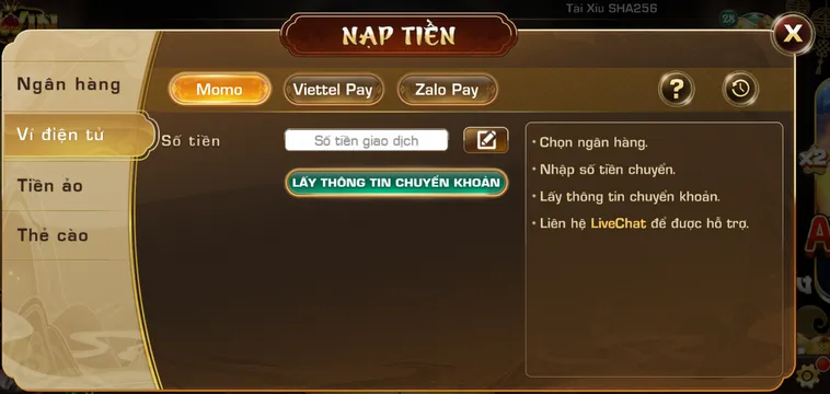 Hệ thống nạp an toàn bảo mật tiện lợi.